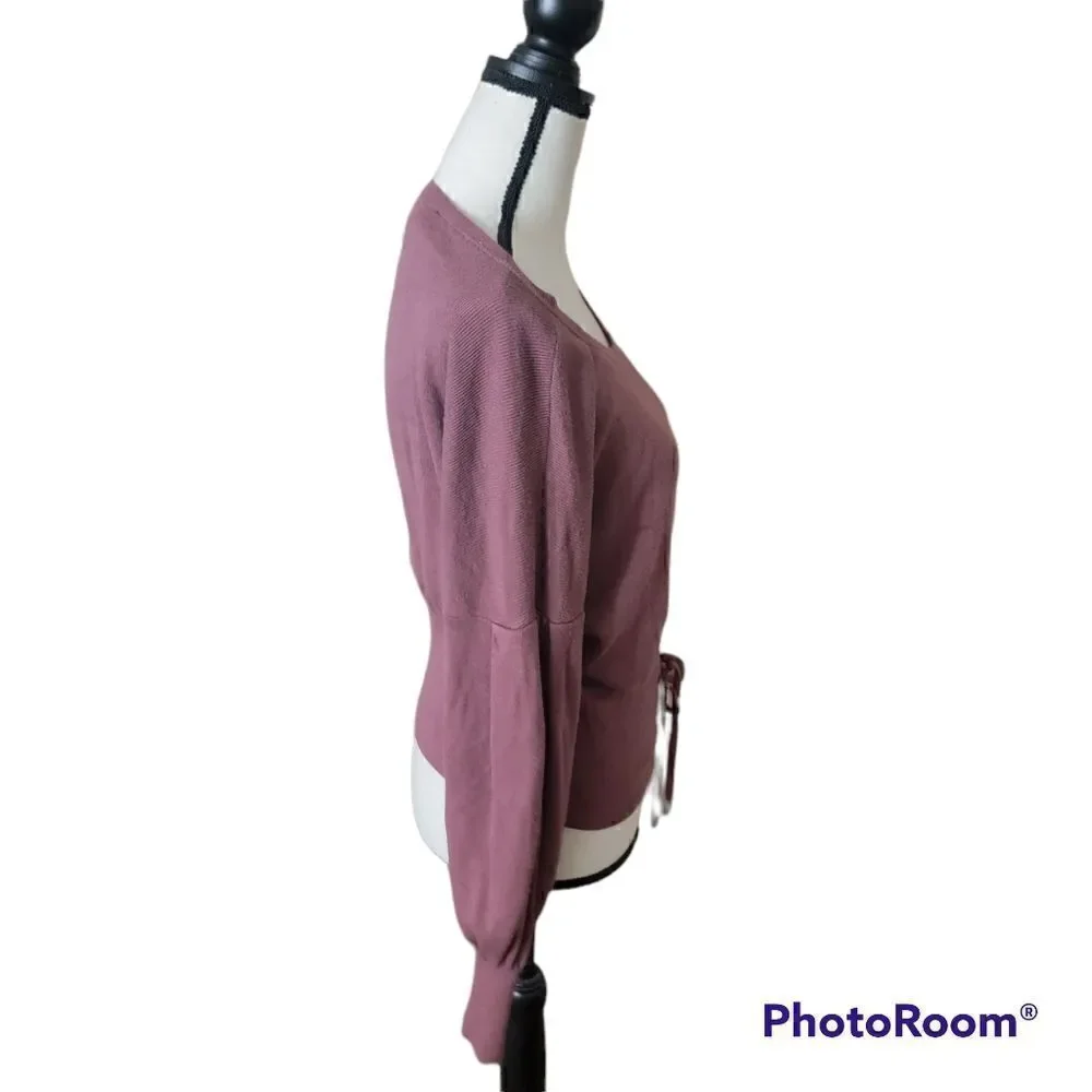 Express Corset Style Sweater with Bishop Sleeves. NWOT. Size S.